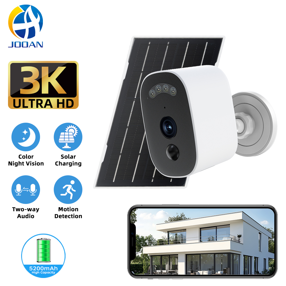 Home Security Battery - كاميرا Jooan 3K HD تعمل بالطاقة