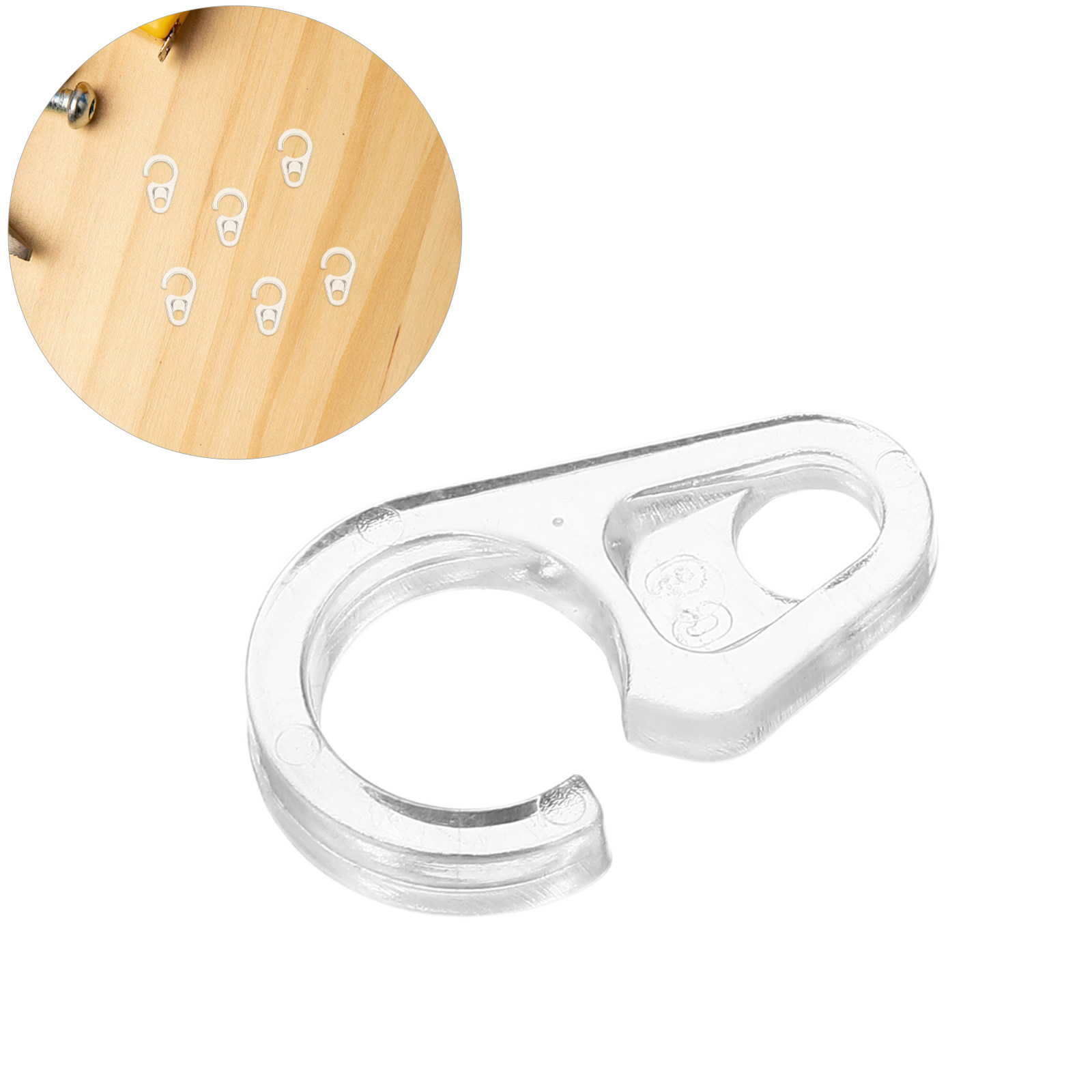 Home Security Ring - 50 قطعة من خطافات الستائر المعززة،