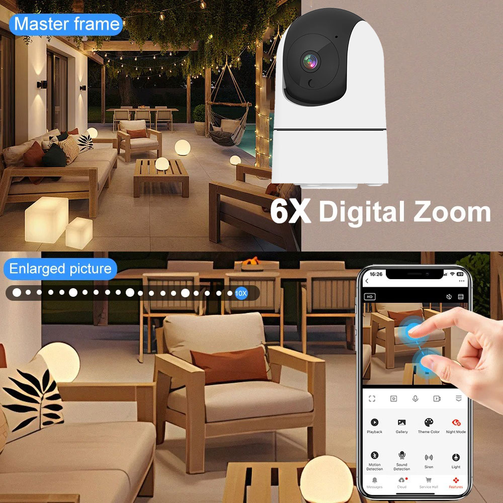 Home Security Google Camera - كاميرا واي فاي بدقة 6 ميجابكسل،