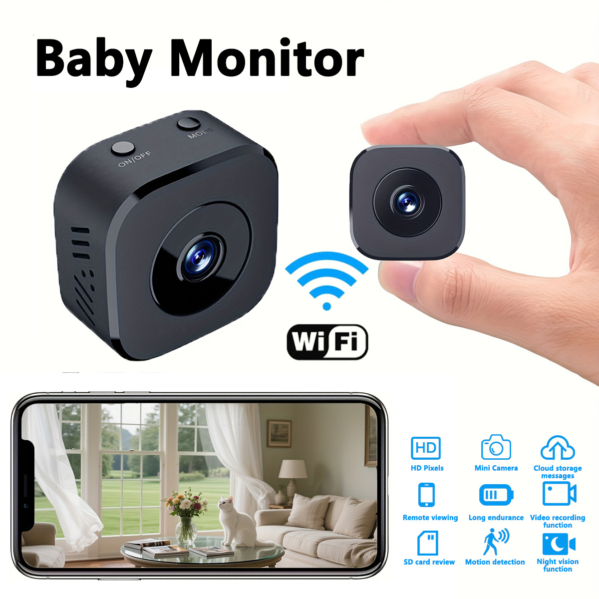 Home Security Cameras - 1080P HD كاميرا واي فاي صغيرة