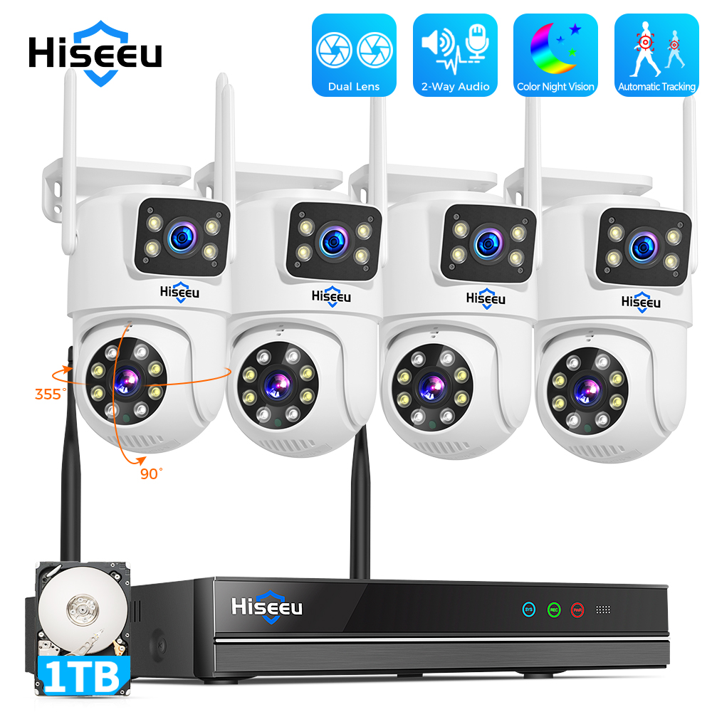 Home Security With Monitoring - نظام كاميرات أمان Hiseeu بدقة 6