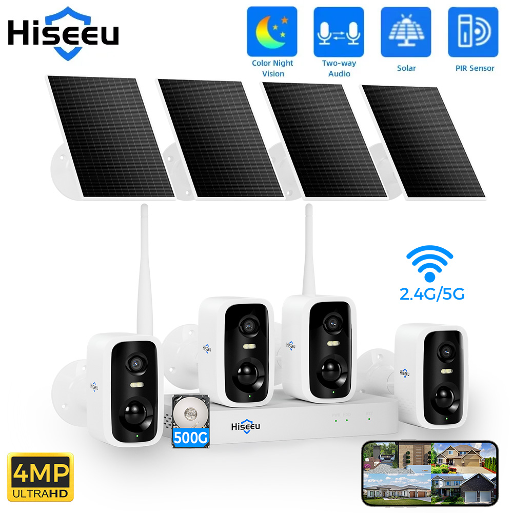 Home Security With Monitoring - Hiseeu 10CH NVR 4MP واي فاي