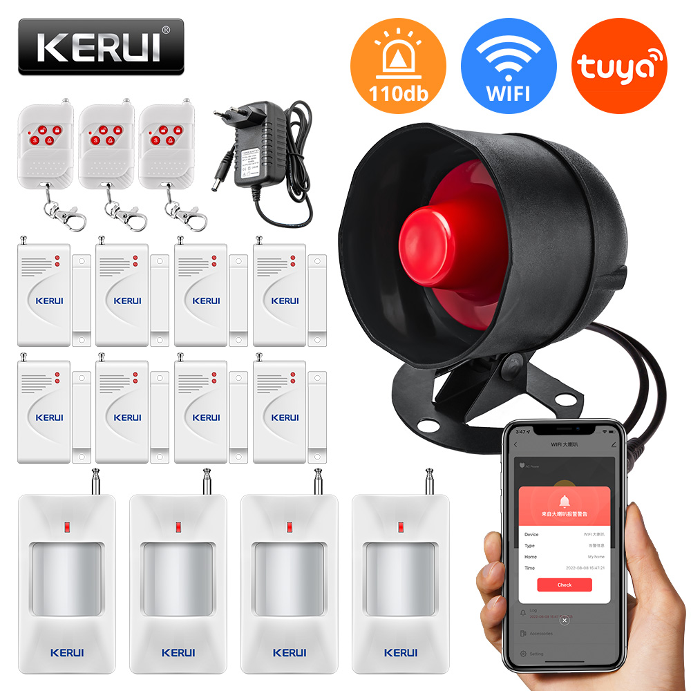 Home Security Deals - KERUI-نظام إنذار أمان منزلي ، مكبر
