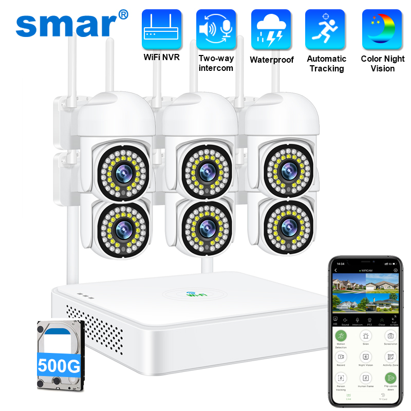 Home Security Deals - نظام كاميرا مراقبة لاسلكية سمارت بدقة