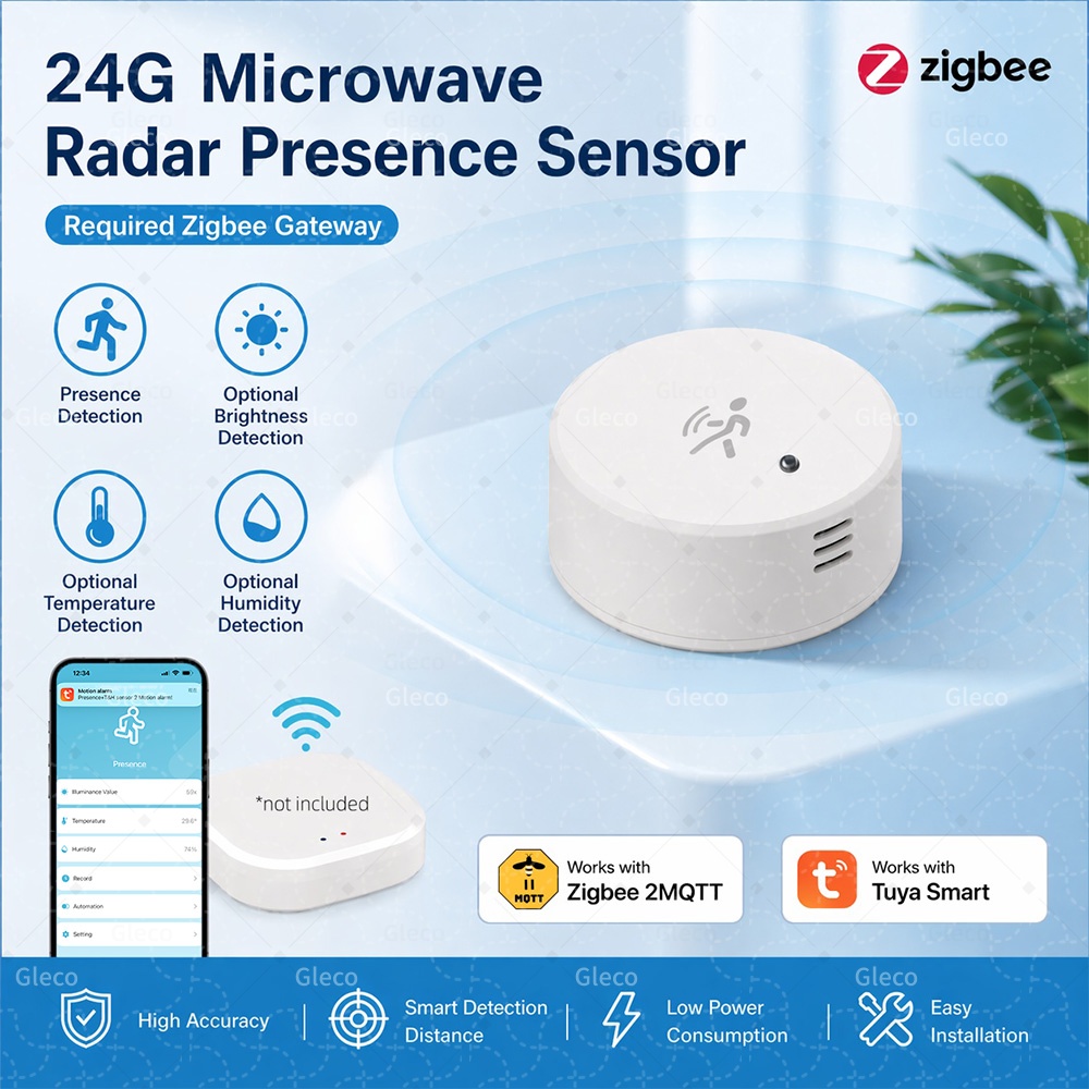 Home Security Battery - مستشعر وجود الإنسان بتقنية Zigbee من
