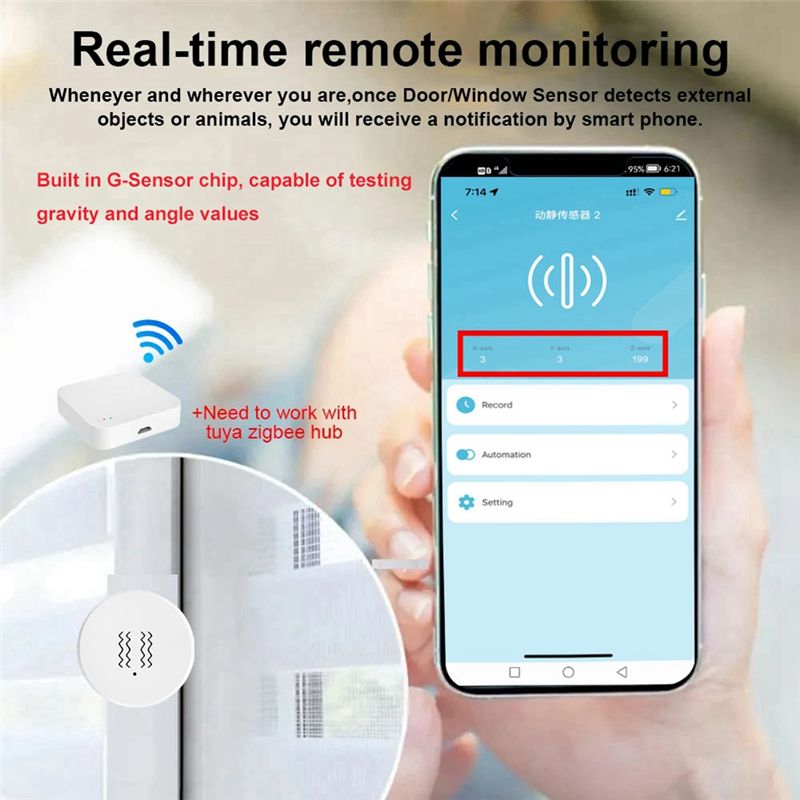 [جديد A09R!] مستشعر اهتزاز ذكي - مراجعة Home Security With Monitoring وسعره