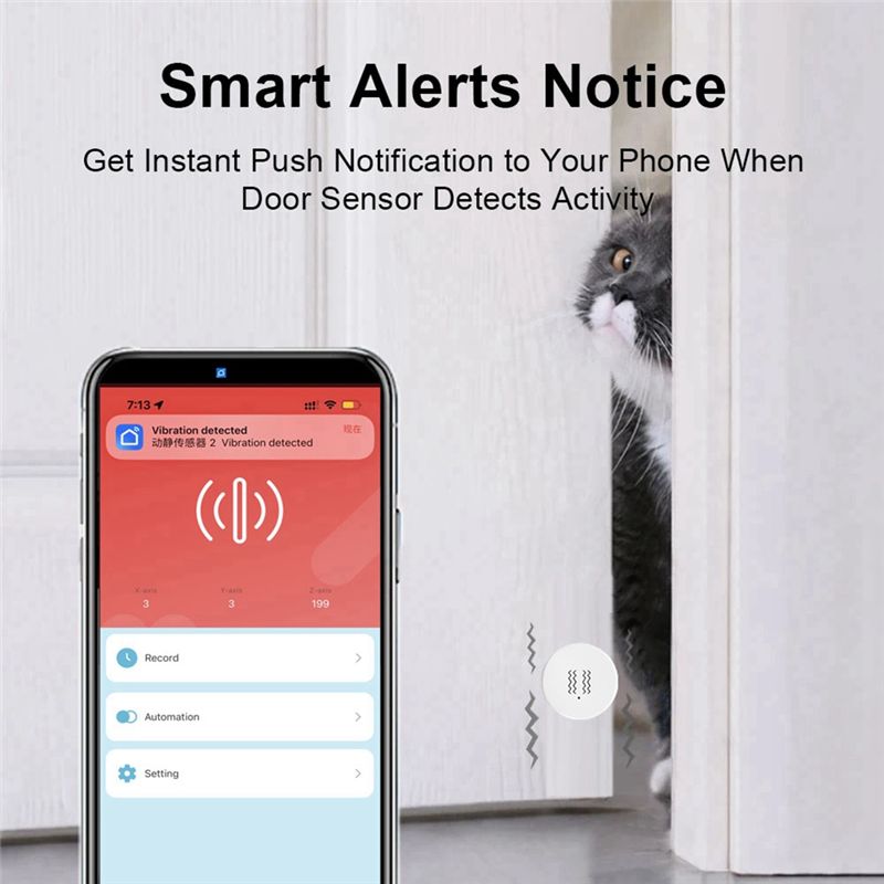 [جديد A09R!] مستشعر اهتزاز ذكي - مراجعة Home Security With Monitoring وسعره