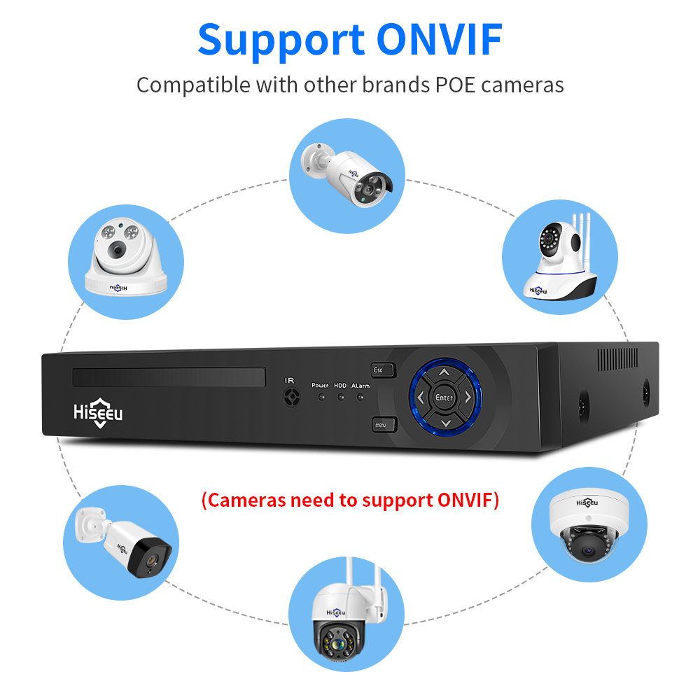 Hiseeu 4CH 10CH 16CH 4K 8MP 5M - مراجعة Home Security Cameras وسعره