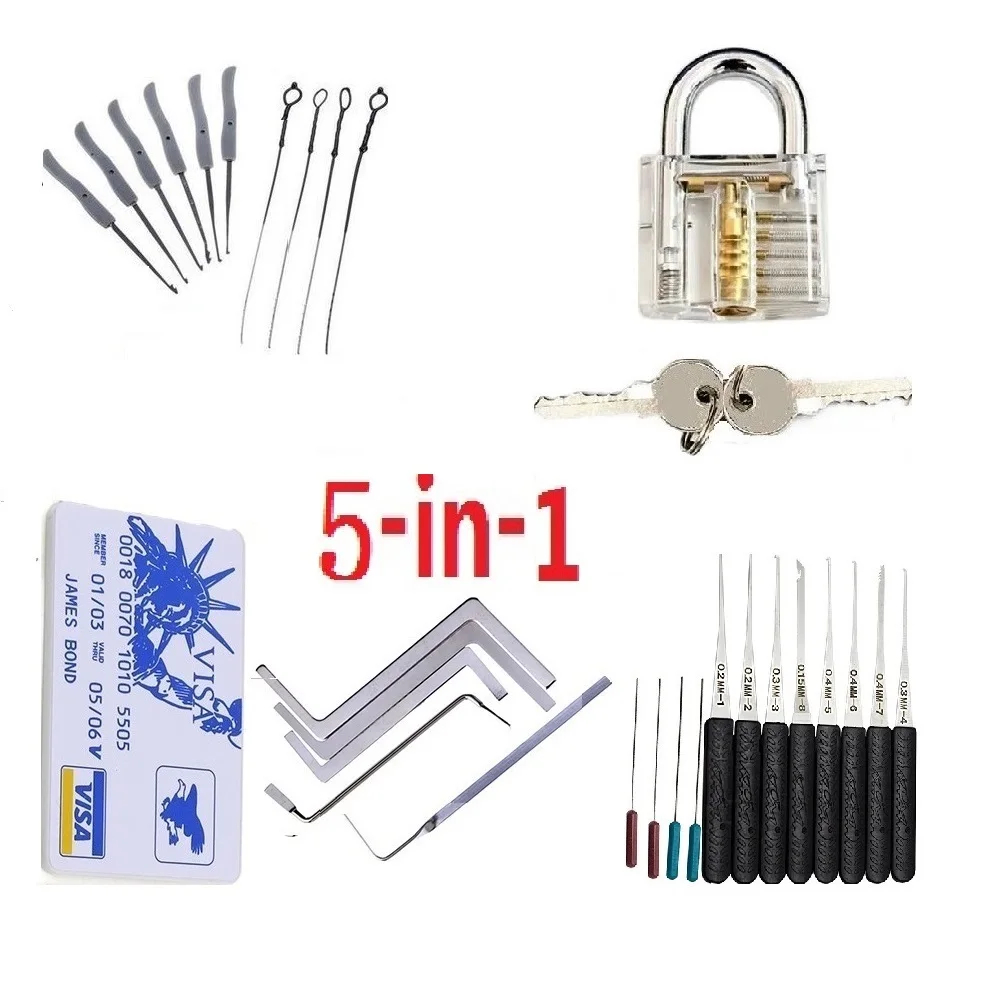 5IN1 أداة إخراج القفل المكسور  - مراجعة Lock Picking Set وسعره