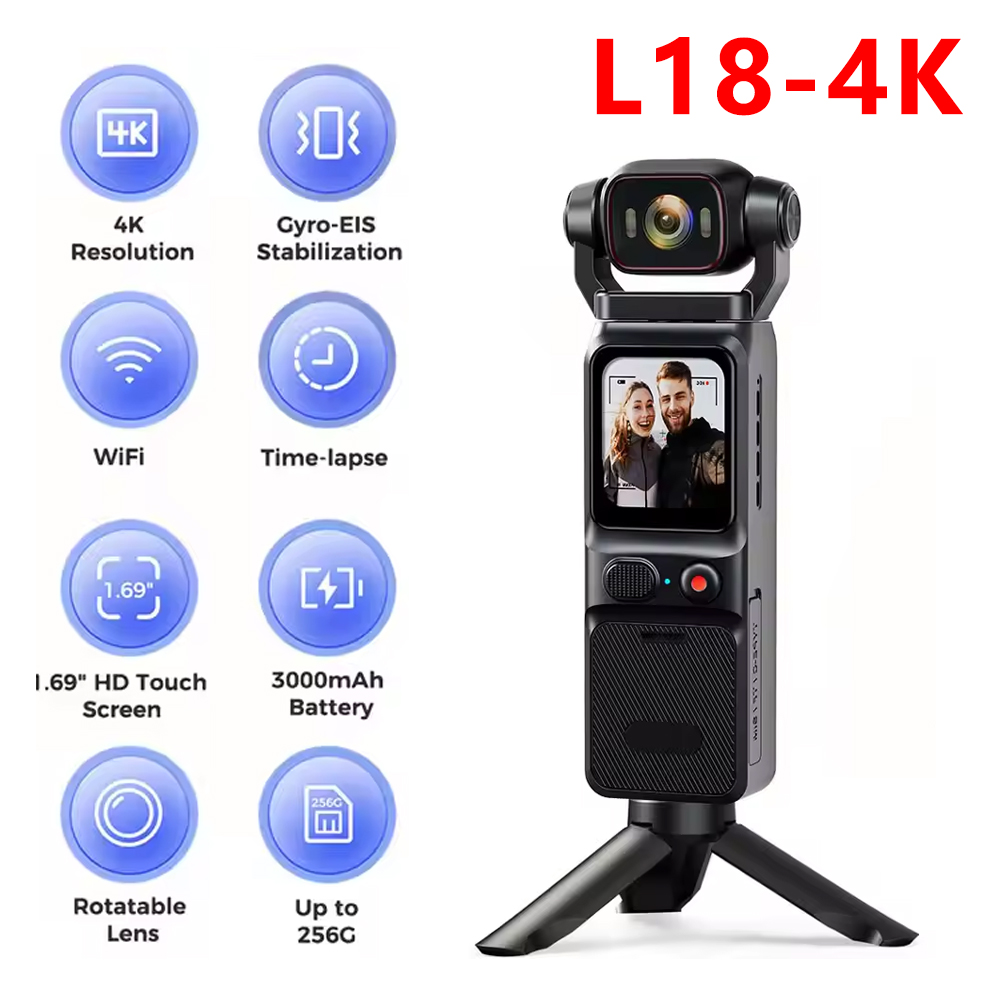 كاميرا جيب L18 بشاشة لمس 4K مع - مراجعة Home Security Images وسعره