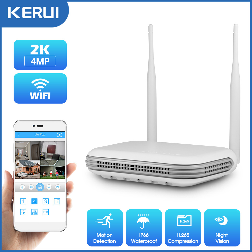 KERUI 2K 3K 4MP 8CH NVR WIFI O - مراجعة Home Security With Monitoring وسعره