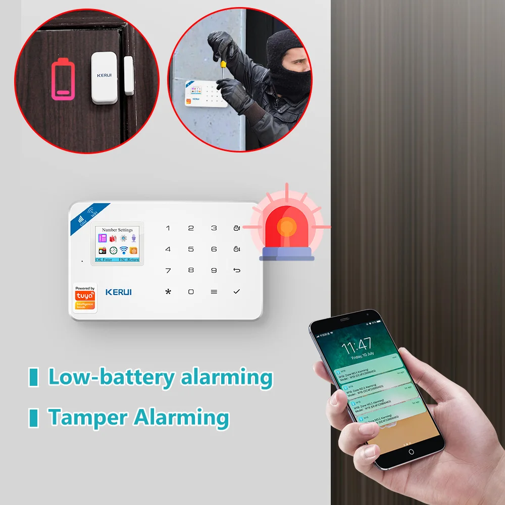 KERUI W181 نظام إنذار أمن المن - مراجعة Home Security Google Camera وسعره